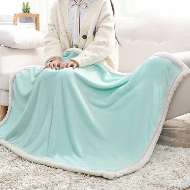 Newborn Cartoon Soild  Thicken Double Layer Coral Fleece Soft  Infant Blanket Bedding