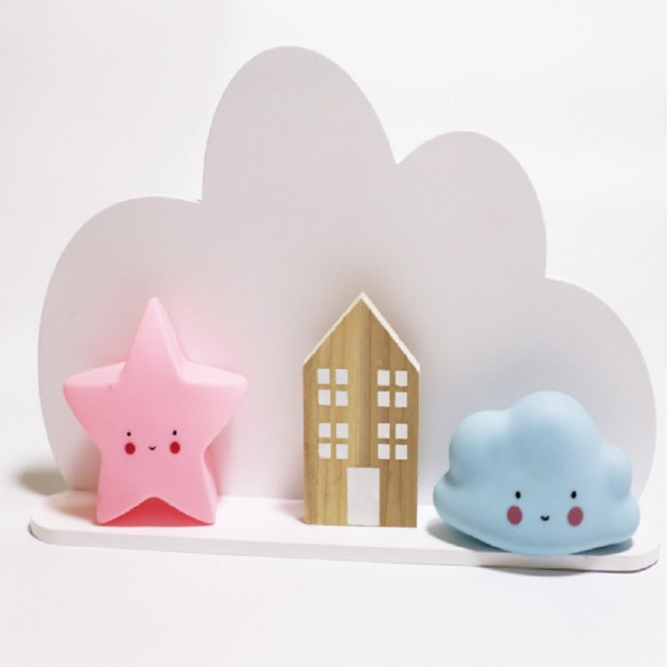 Wood Cloud Racks Partition Shelf Decorative Photography Props