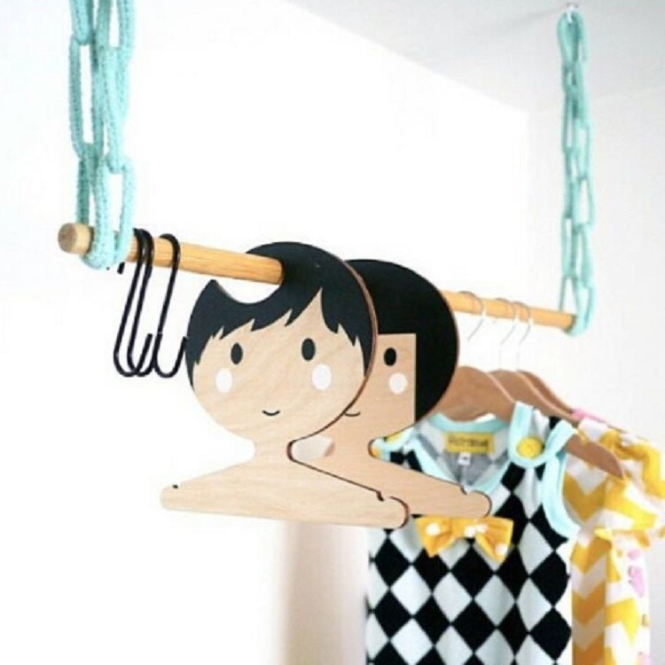 Wooden Boy Hanger Children Room Children Clothing Store Decorative Photography Props