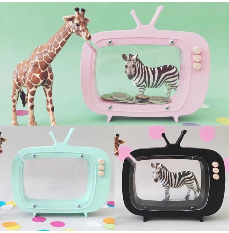 Wooden TV Storage Tank Children Room Display Photography Props Toys