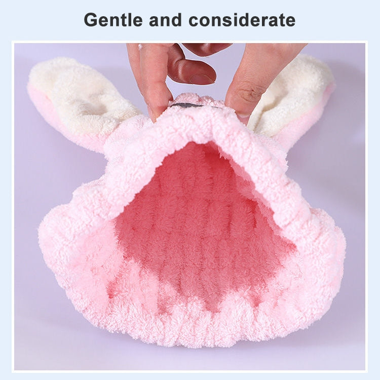 Microfiber Coral Velvet Cartoon Quick Dry Hair Cap