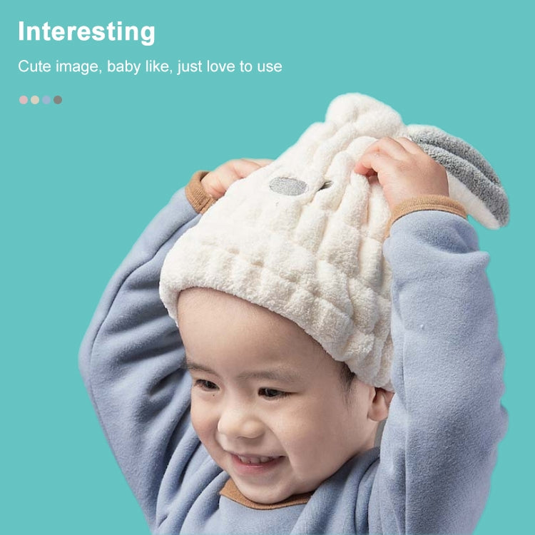 Microfiber Coral Velvet Cartoon Quick Dry Hair Cap