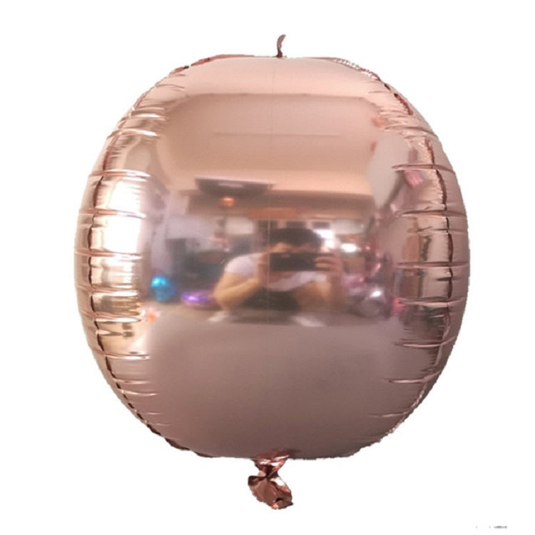 Holiday Party Wedding Decoration 4D Colorful Round Mirror Balloon