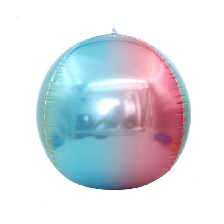 Holiday Party Wedding Decoration 4D Colorful Round Mirror Balloon