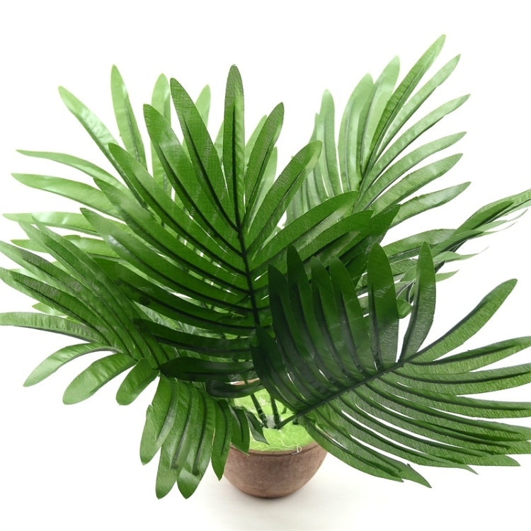 12 PCS Artificial Fake Monstera Palm Tree Green Plastic Leaf