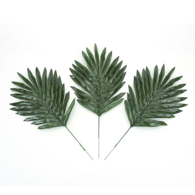 12 PCS Artificial Fake Monstera Palm Tree Green Plastic Leaf