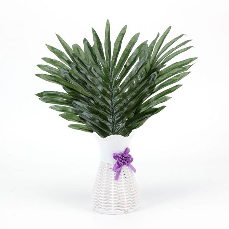 12 PCS Artificial Fake Monstera Palm Tree Green Plastic Leaf