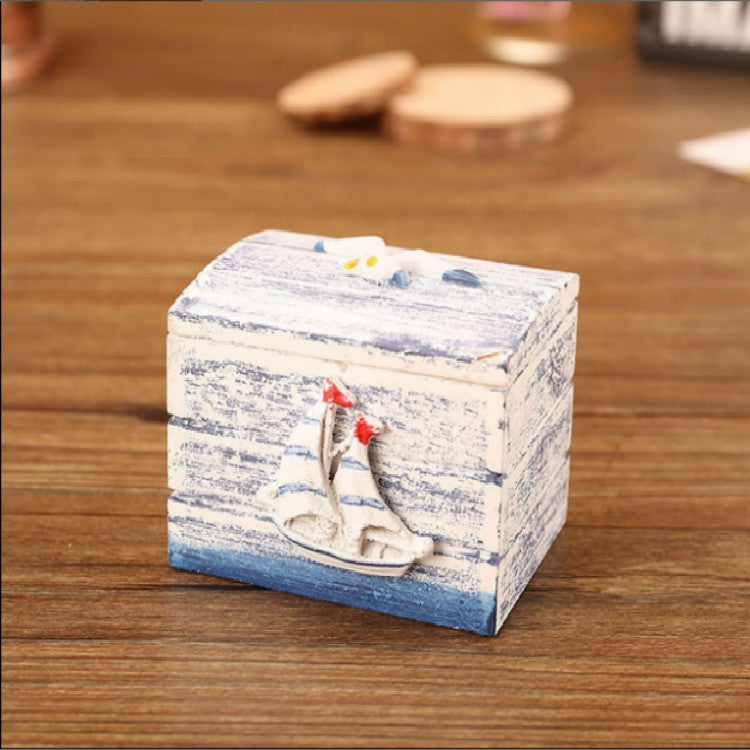 Wooden Pirate Jewellery Storage Box Case Holder Vintage Desk Storage Box