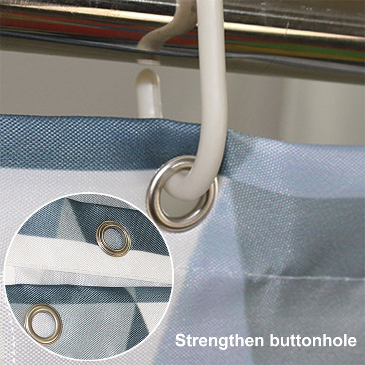 Curtains for Bathroom Waterproof Polyester Fabric Moldproof Bath Curtain