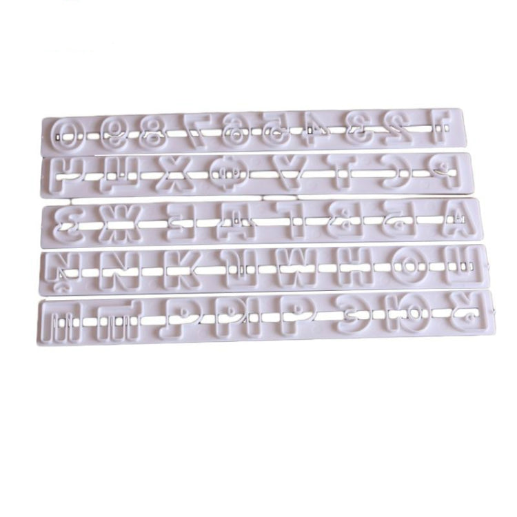 5 PCS Russian Letters Fondant Molds Embosser Sugar Craft Alphabet Moulds Cake Dessert Decor DIY Bakeware Tools