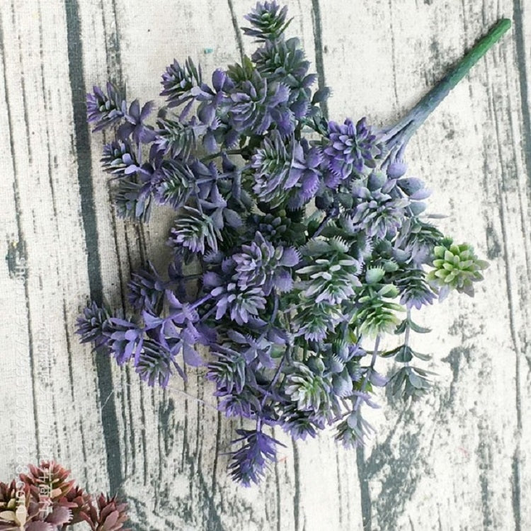 6 Branches Simulation Plant Guanyin Grass Imitation Plastic Flower Home Plant Decoration