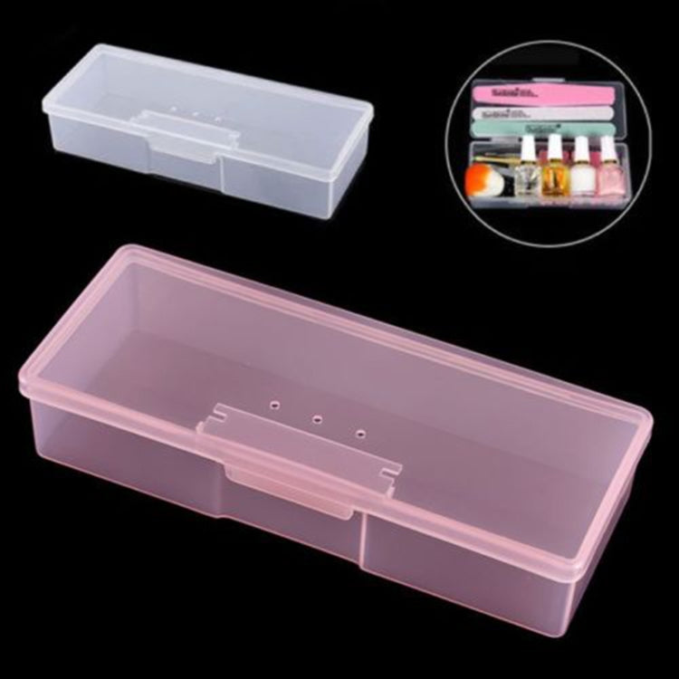 Plastic Transparent Nail Manicure Tools Storage Box