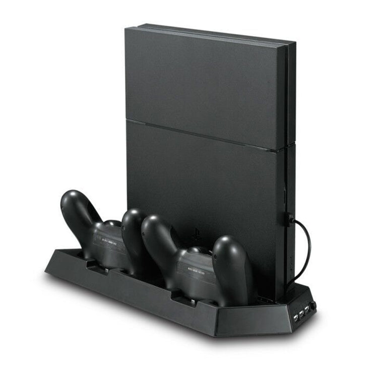 KJH PSLIM-03 Multi-function Host Bracket Cooling Fan Ultra-thin Machine Bracket Fan Charger for PS4 / SLIM Console