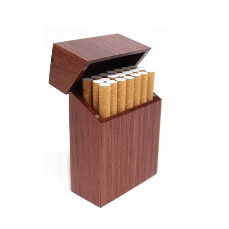 Creative Wooden Cigarette Case Magnet Adsorption Clamshell Cigarette Case