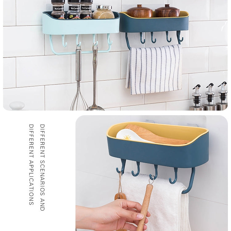 No Drill Wall Mounted Shower Shelf Cell Phone Bathroom Shampoo Holder