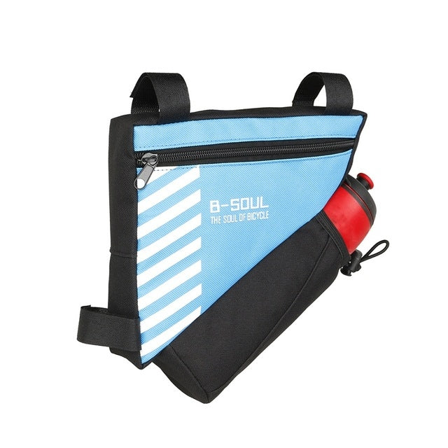 B-soul Bicycle Bags With Water Bottle Triangle Pouch Solid Cycling Front Tube Frame Bag Pocket