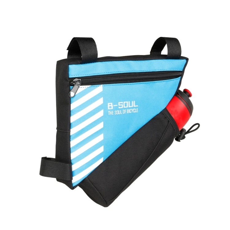 B-soul Bicycle Bags With Water Bottle Triangle Pouch Solid Cycling Front Tube Frame Bag Pocket