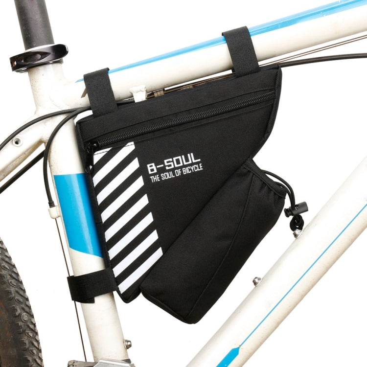 B-soul Bicycle Bags With Water Bottle Triangle Pouch Solid Cycling Front Tube Frame Bag Pocket