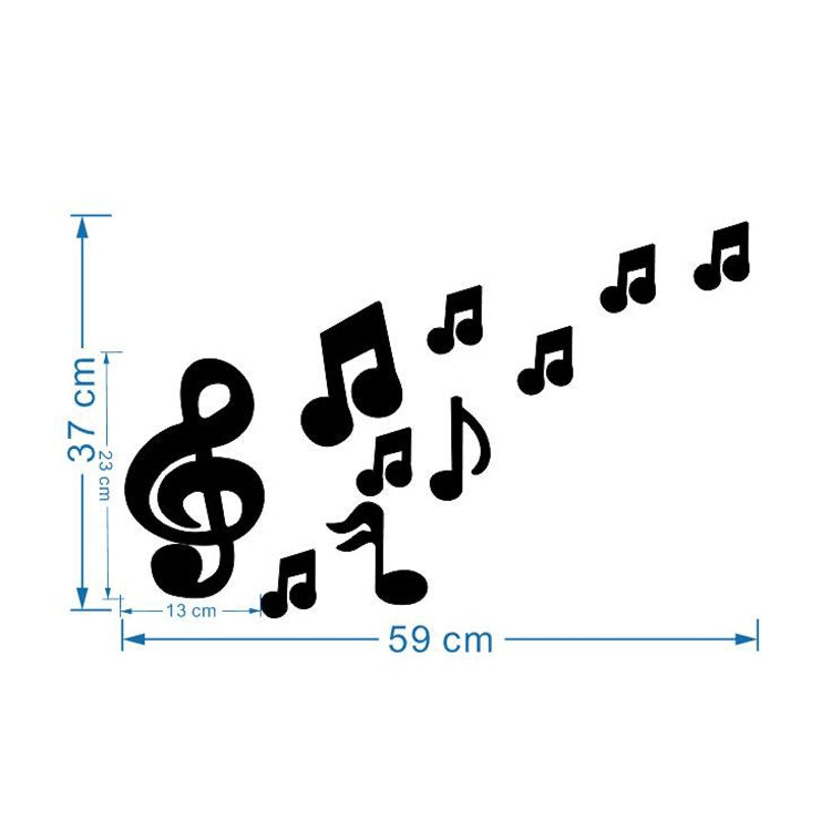 3D Musical Notes Acrylic Mirrors Wall Sticker Home Decor Living Room Wall Decoration Art DIY Wall Stickers
