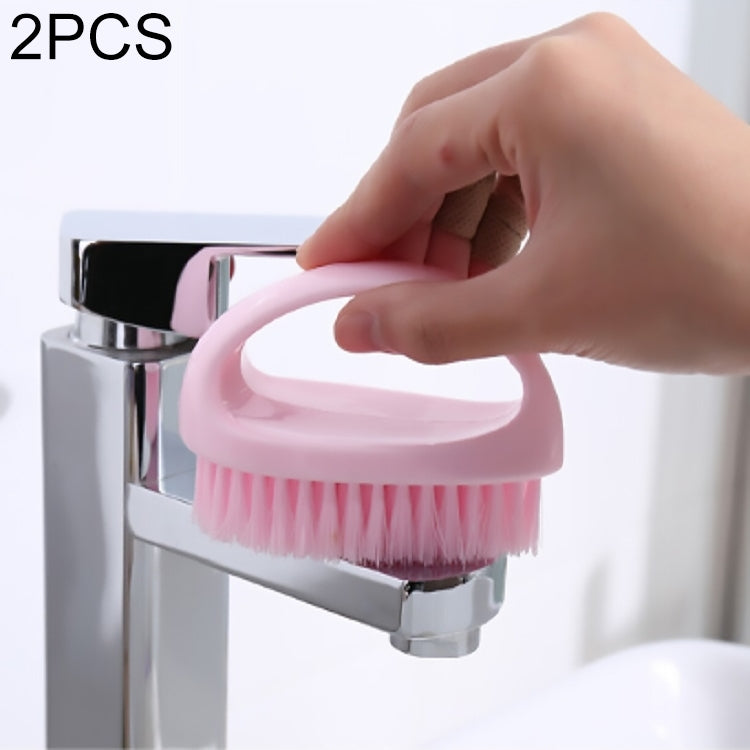 2 PCS  Multi Functional Soft Hair Laundry Washing Shoes Bathroom Cleaning Brush