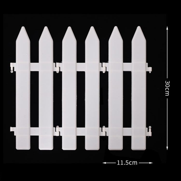 10 PCS Christmas Decoration White Plastic Tips Fence Christmas Tree Fence