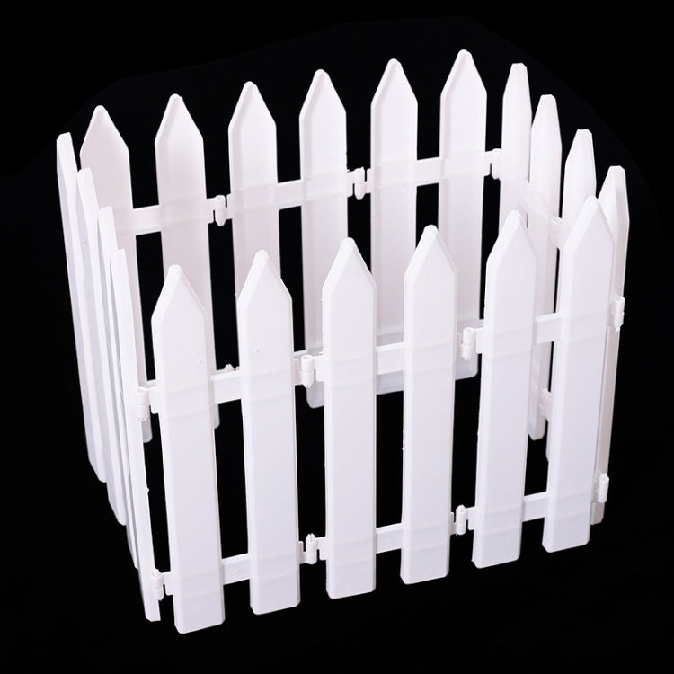 10 PCS Christmas Decoration White Plastic Tips Fence Christmas Tree Fence