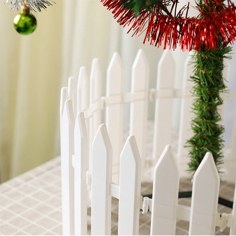 10 PCS Christmas Decoration White Plastic Tips Fence Christmas Tree Fence