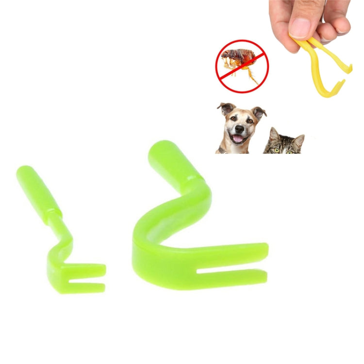 2 PCS Pet Catcher Flea Clipper Animal Deworming Pull Hard Tick Extractor Cats and Dogs Lice Scavenging Flea Hook