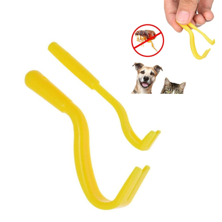 2 PCS Pet Catcher Flea Clipper Animal Deworming Pull Hard Tick Extractor Cats and Dogs Lice Scavenging Flea Hook