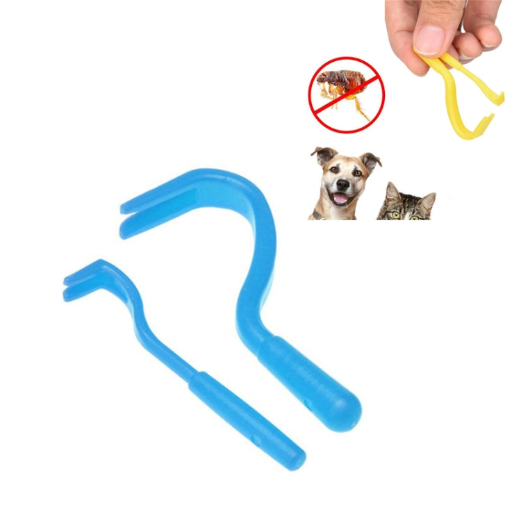 2 PCS Pet Catcher Flea Clipper Animal Deworming Pull Hard Tick Extractor Cats and Dogs Lice Scavenging Flea Hook