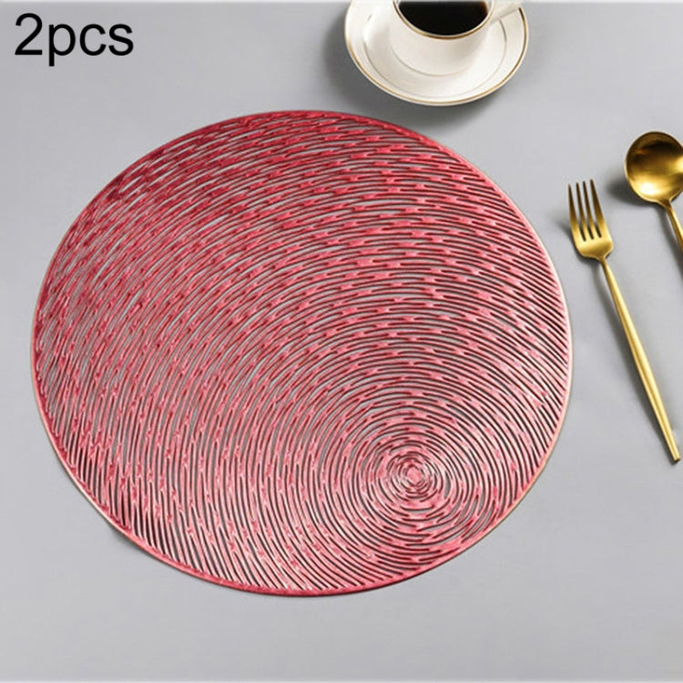 2 PCS Fashion Round Hollow Placemats PVC Table Mats Coffee Cup Pad