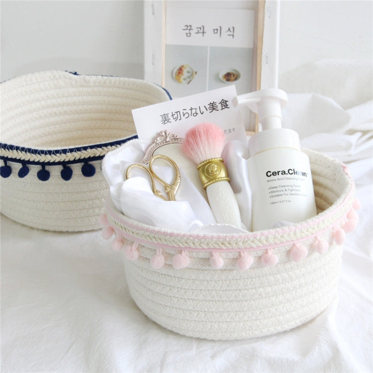 Cotton Rope Woven Desktop Sundries Storage Basket