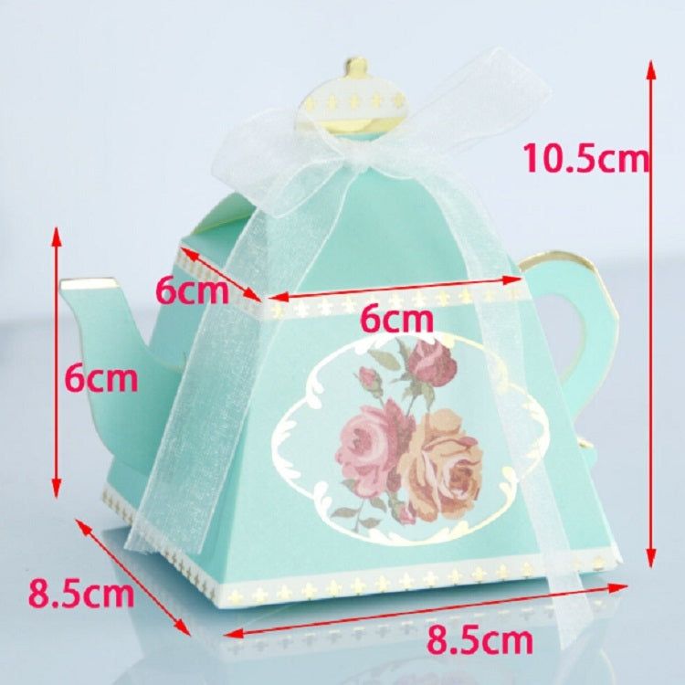 50 PCS Creative Hot Teapot Shape Wedding Candy Box Afternoon Tea Pastry Box