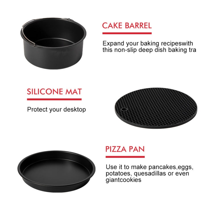 9 inch 12 in 1 Baking Grill Fryer Pan Air Fryer Accessories for 5.3QT-6.8QTup