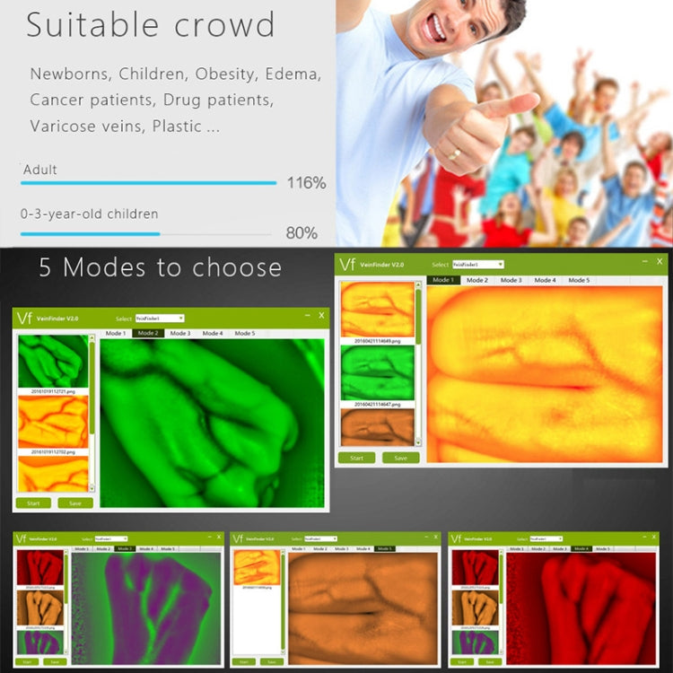 VF620 Infrared Vein Viewer -Desktop HD Adults Children Handy Efficiency Vein Locator