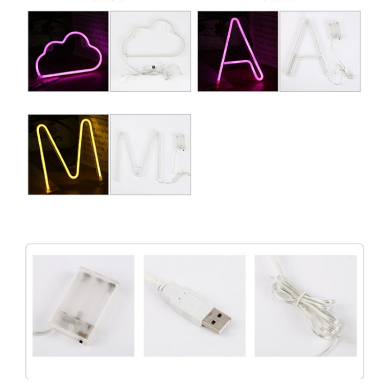 LED Neon Pendant Decoration Lamp Warm Night Light