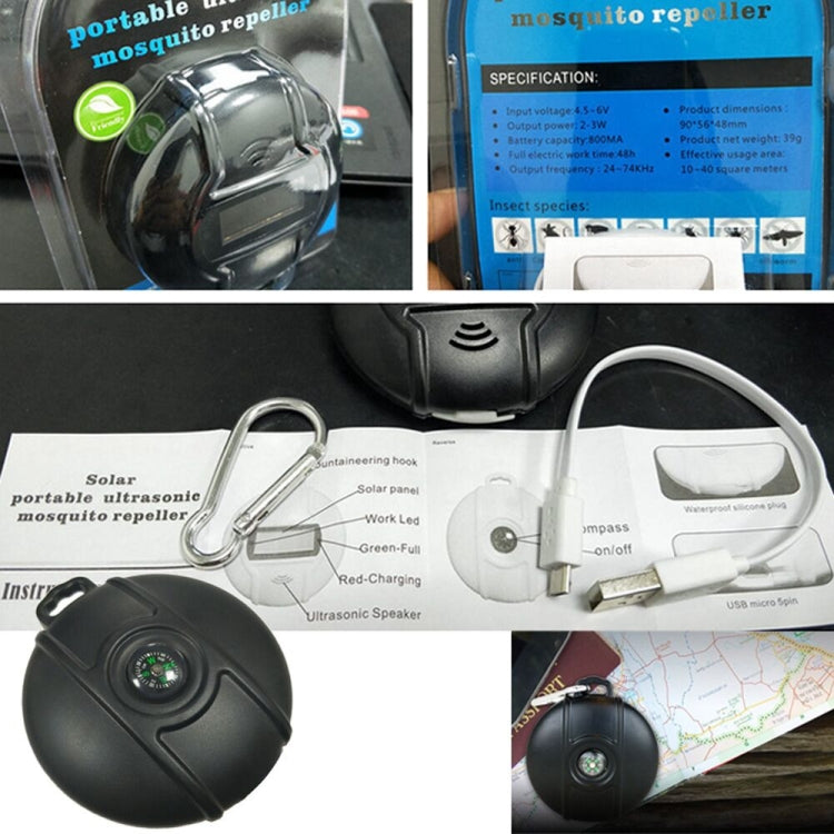 Outdoor Solar Mouse Repellent Portable Compass Ultrasonic Multifunctional Electronic Insect Repellent