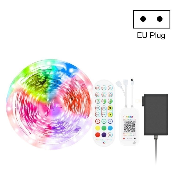 Bluetooth Suit Smart Music Sound Control Light Strip Non-waterproof 5050 RGB Colorful Atmosphere LED Light Strip With 24-Keys Remote Control