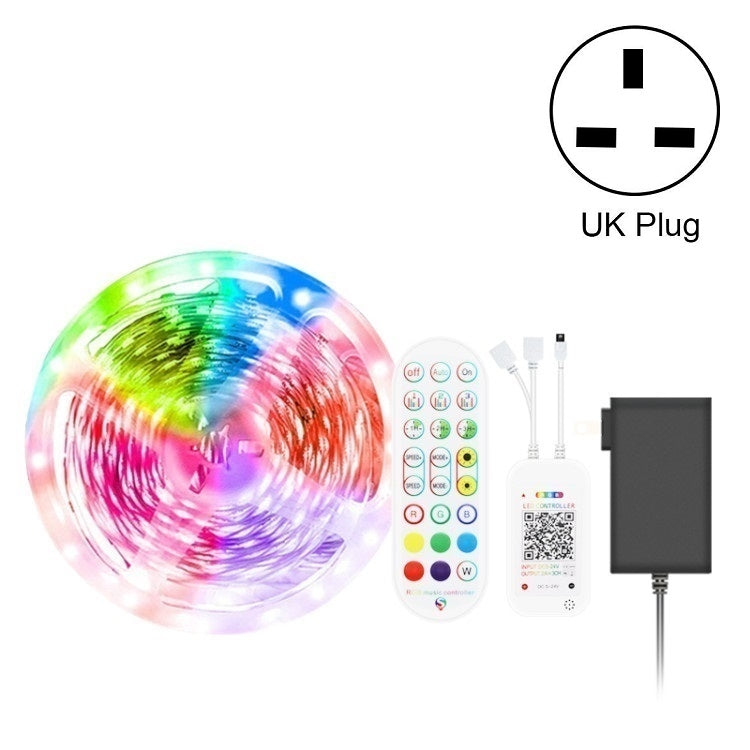 Bluetooth Suit Smart Music Sound Control Light Strip Non-waterproof 5050 RGB Colorful Atmosphere LED Light Strip With 24-Keys Remote Control