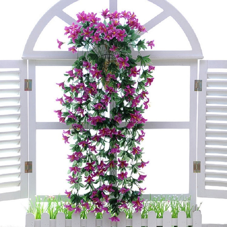 Artificial Flower Wall Hanging Lily Flower Vine Basket Flower Party Decorations
