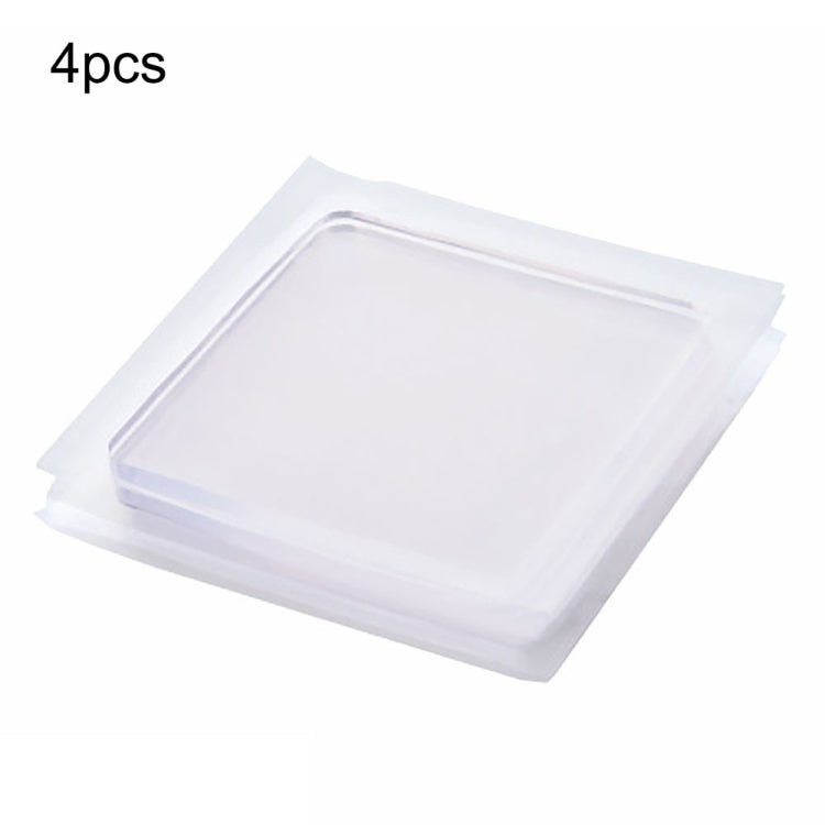 4 PCS Transparent Washing Machine Silicone Pad Anti Vibration Non-Slip Mat Shock Absorbing Pad