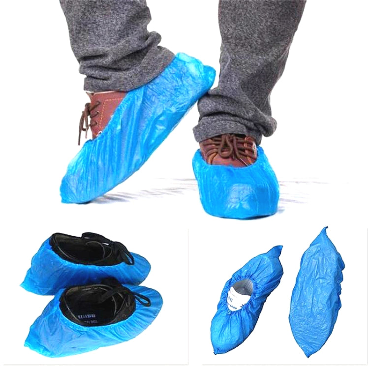 100 PCS Rainy Day Disposable Plastic CPE Thick Outdoor Shoe Cover