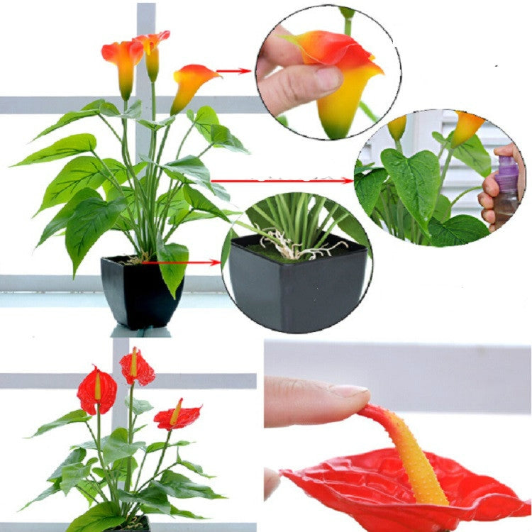 Artificial Flower Calla Plant Potted Home Decoration Green Plant
