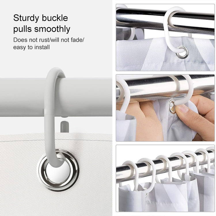 Shower Curtain Waterproof Bathroom Geometric Light Grey Bath Curtains