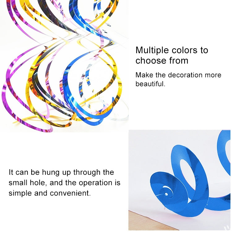 5 PCS 70cm PVC Spiral Ornaments Christmas Kindergarten Classroom Birthday Party Scene Layout Hanging Sequin Ornaments