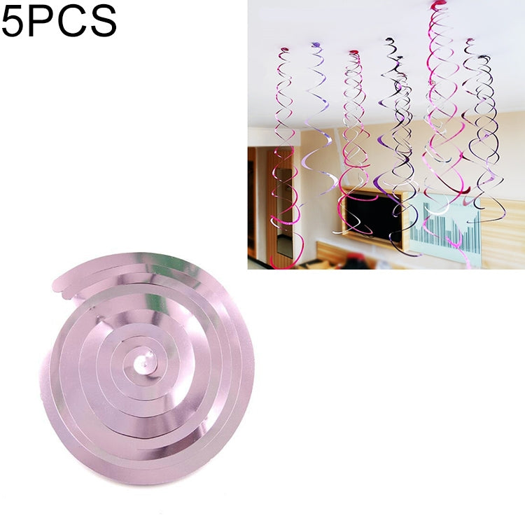 5 PCS 70cm PVC Spiral Ornaments Christmas Kindergarten Classroom Birthday Party Scene Layout Hanging Sequin Ornaments