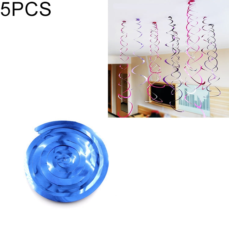 5 PCS 70cm PVC Spiral Ornaments Christmas Kindergarten Classroom Birthday Party Scene Layout Hanging Sequin Ornaments