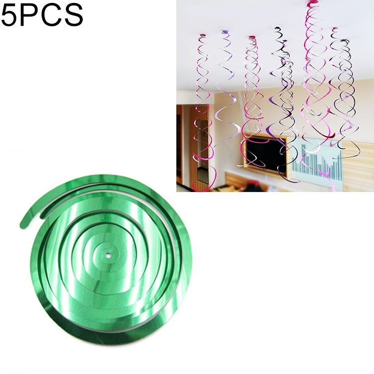 5 PCS 70cm PVC Spiral Ornaments Christmas Kindergarten Classroom Birthday Party Scene Layout Hanging Sequin Ornaments