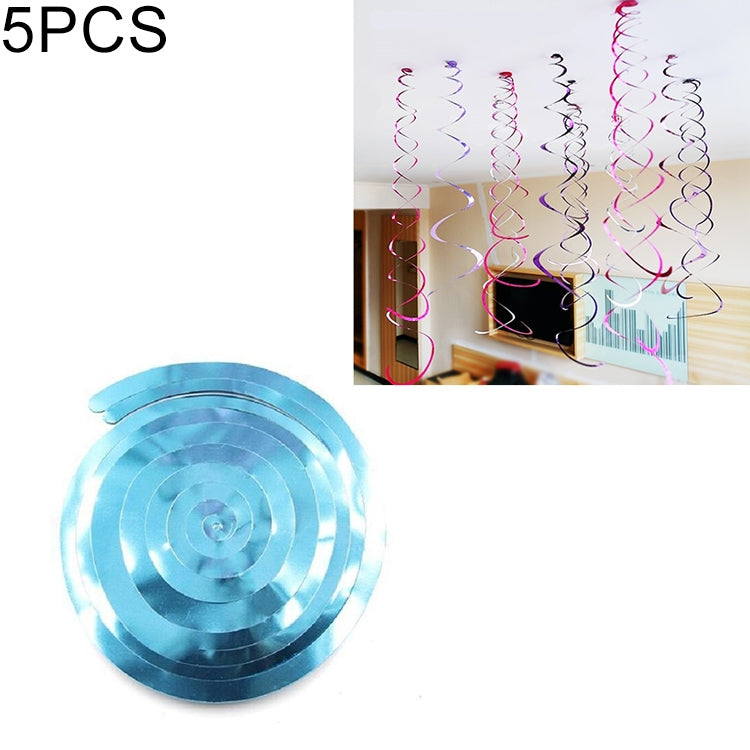 5 PCS 70cm PVC Spiral Ornaments Christmas Kindergarten Classroom Birthday Party Scene Layout Hanging Sequin Ornaments
