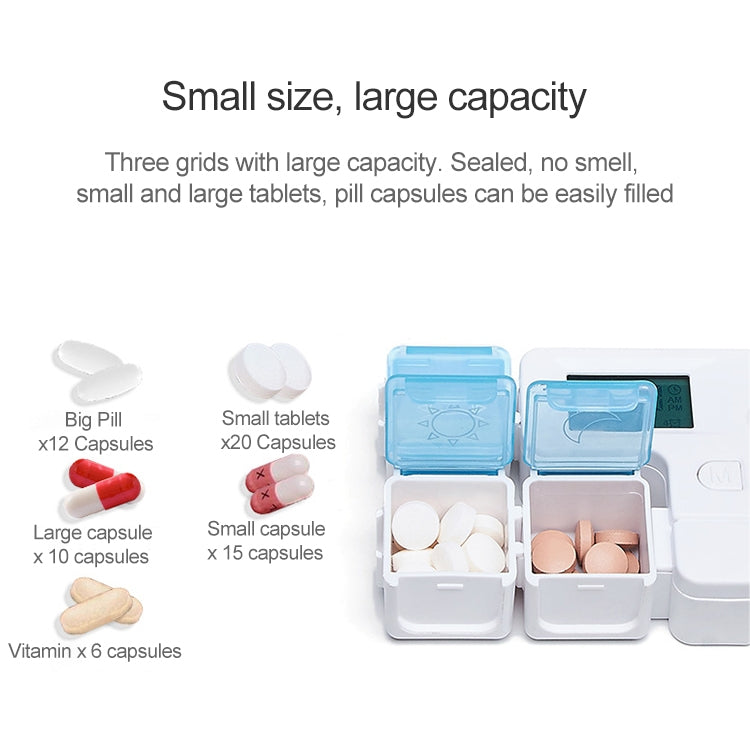Portable Intelligent Plastic Storage Box Electronic Timing Reminder Medicine Boxes